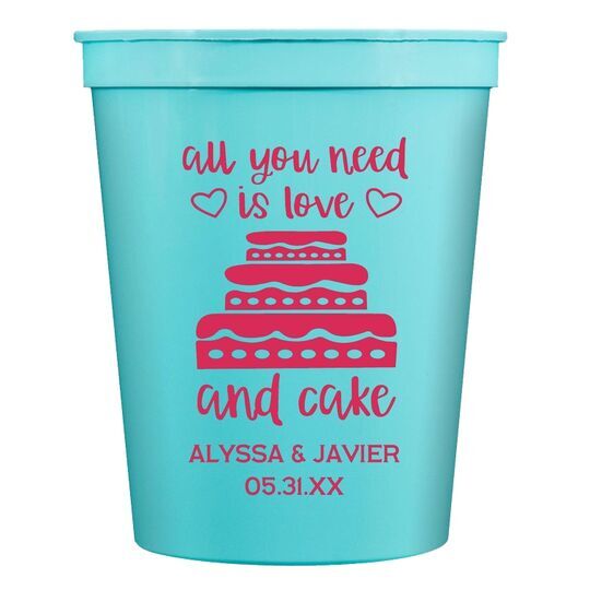 All You Need Is Love and Cake Stadium Cups